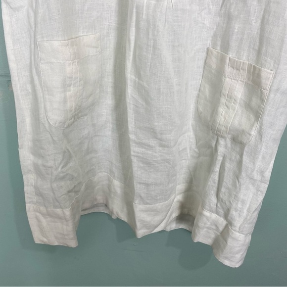Anne Fontaine Linen Off White Mini Dress Muguette Sz 40 - Picture 4 of 9